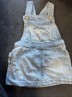 Girls Light Blue Denim Overall Dress